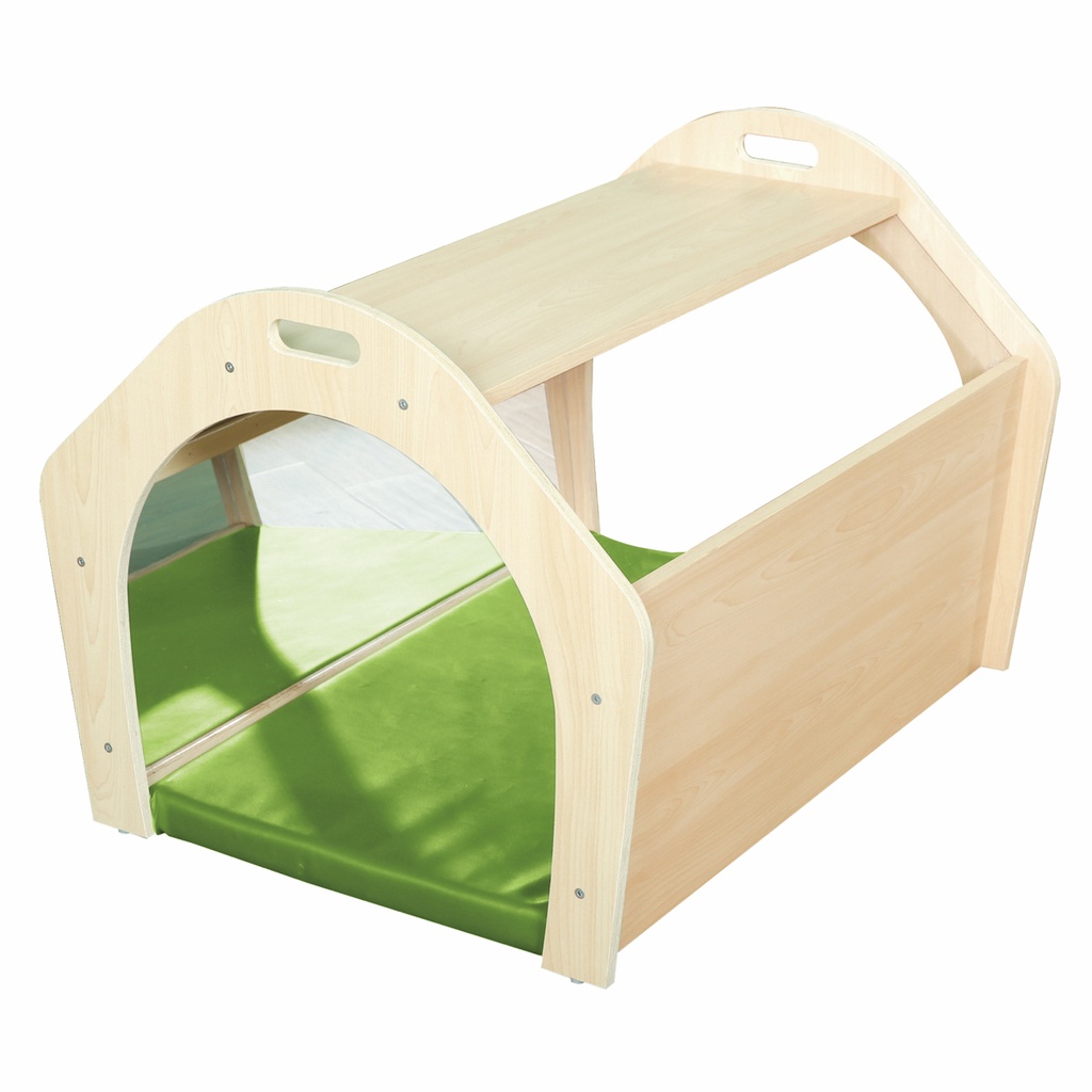 Kleiner Kriechtunnel mit Spiegel und Matte