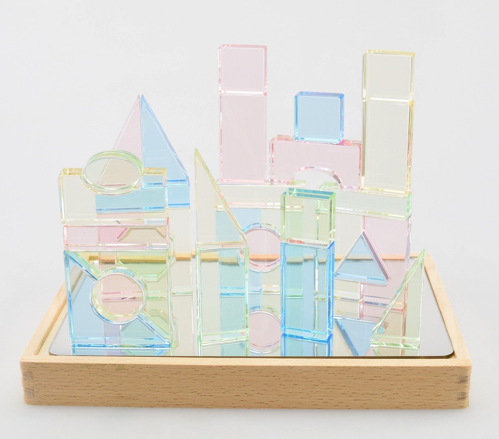 Transparente Pastell-Spiegel-Bausteine 