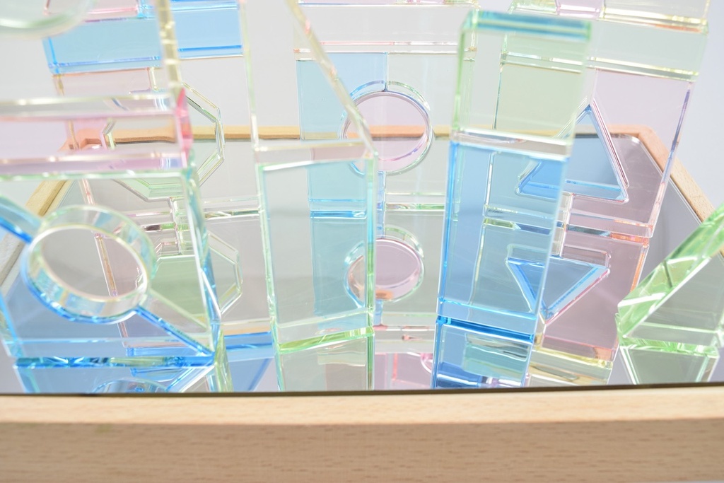 Transparente Pastell-Spiegel-Bausteine 