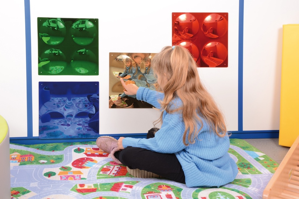 Farbige Spiegel - gewölbt