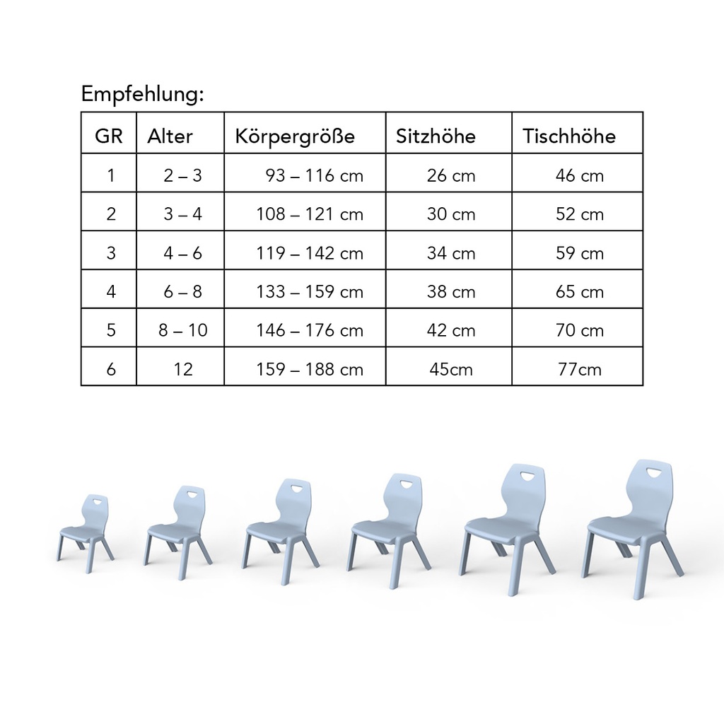 Kinderstuhl Größe 5