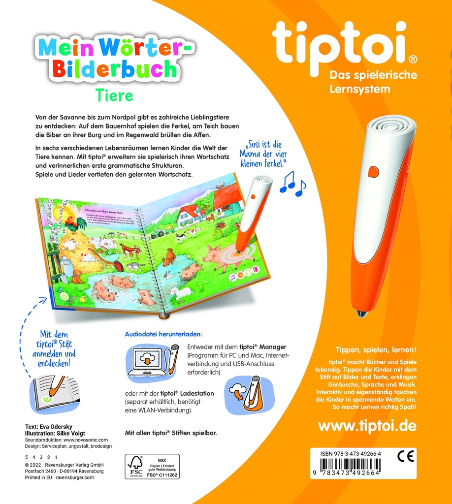 tiptoi® Buch - Mein Wörter-Bilderbuch Tiere