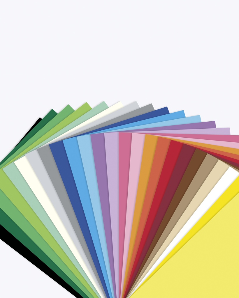Tonkarton 220g/m², 50x70cm, 25 Farben sortiert