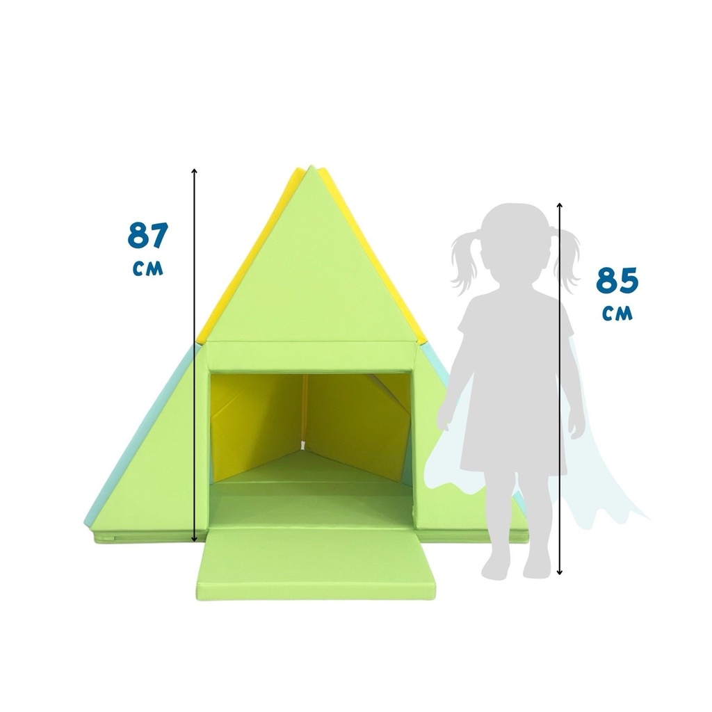 3-in-1 faltbare Spielmatte Tipi-Zelt & Boot