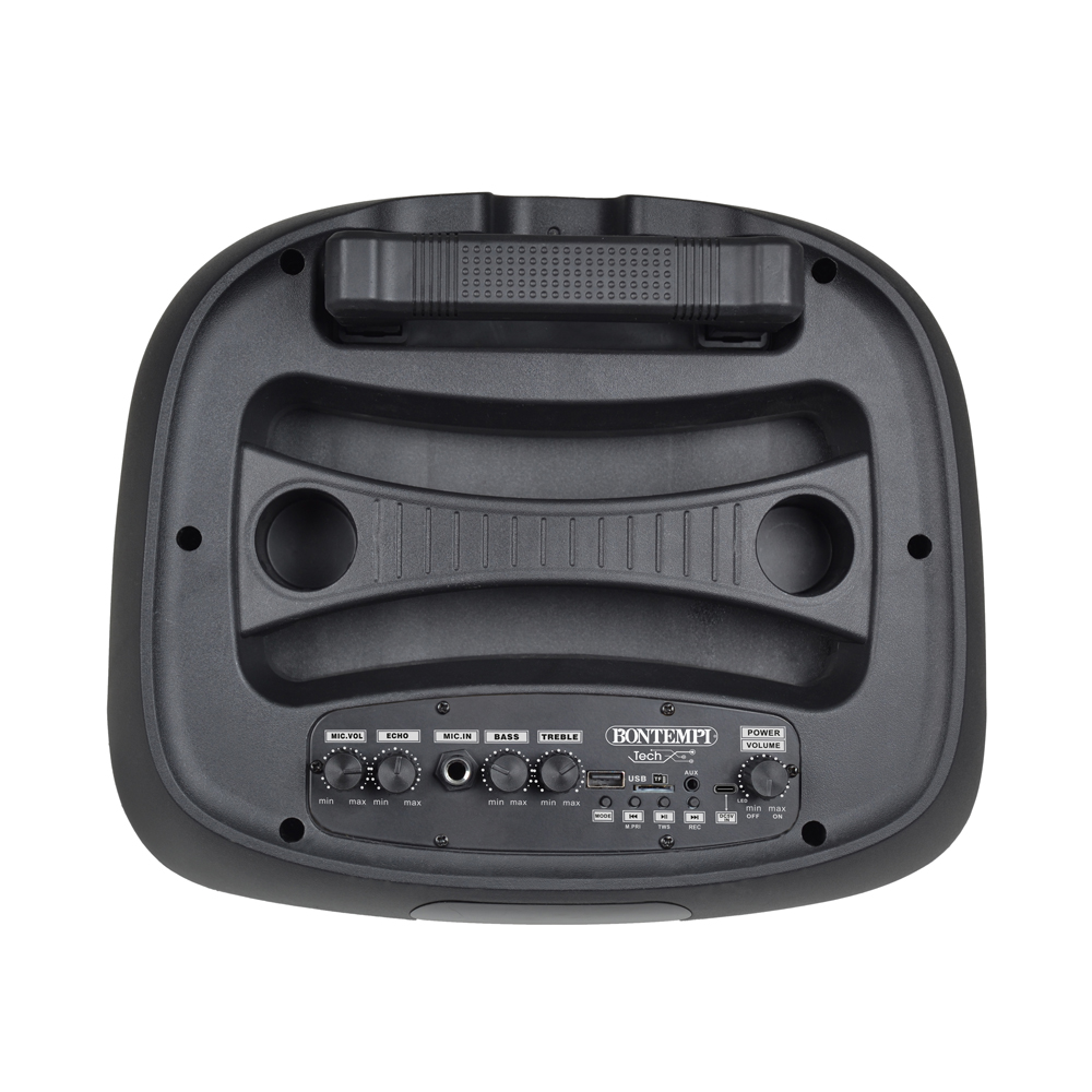 Kabellose Trolley-Lautsprecherbox mit 2 Mikrofonen