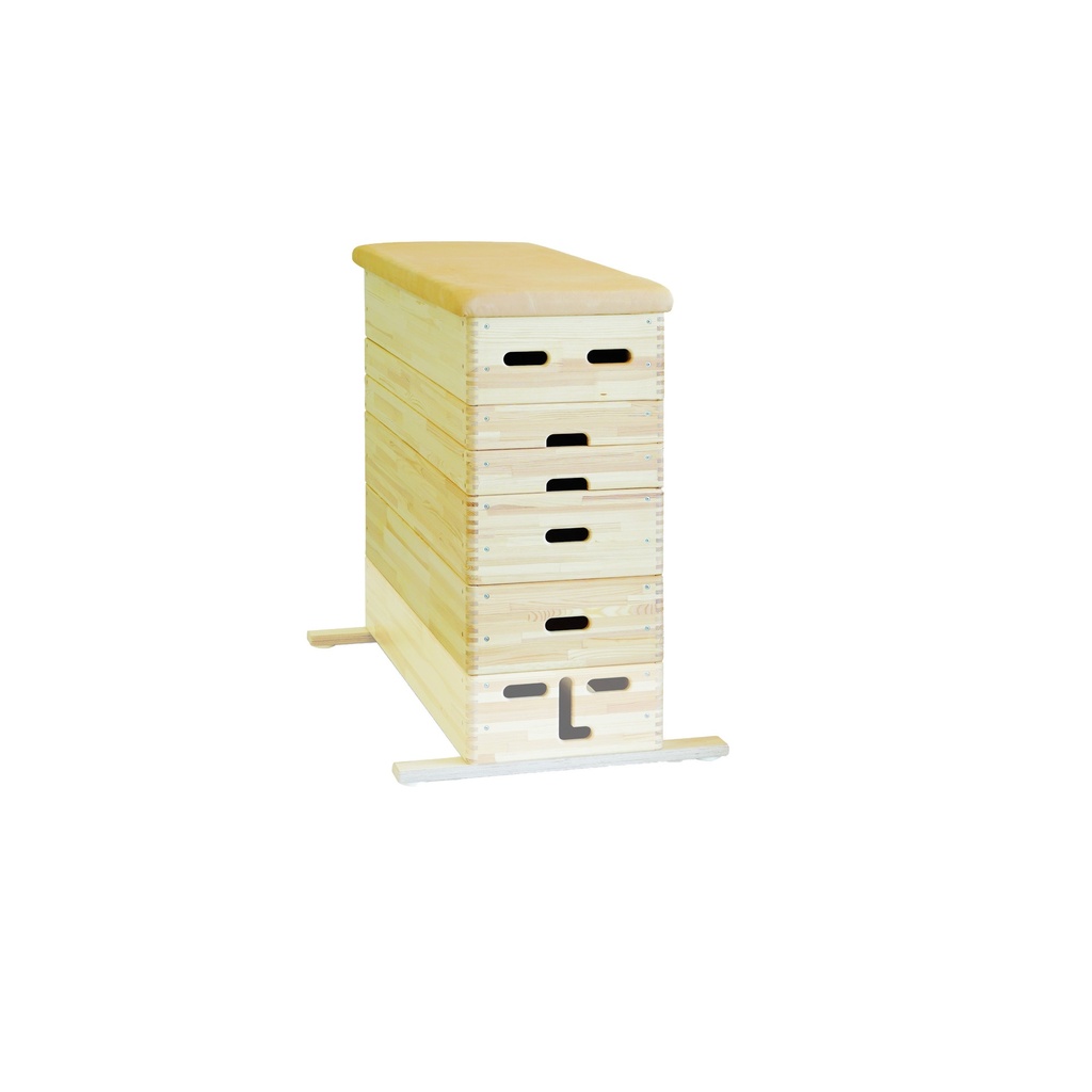 Sprungkasten 6-tlg. 110cm hoch (Kunstleder, farbe natur) 150cm länge x 50cm breite