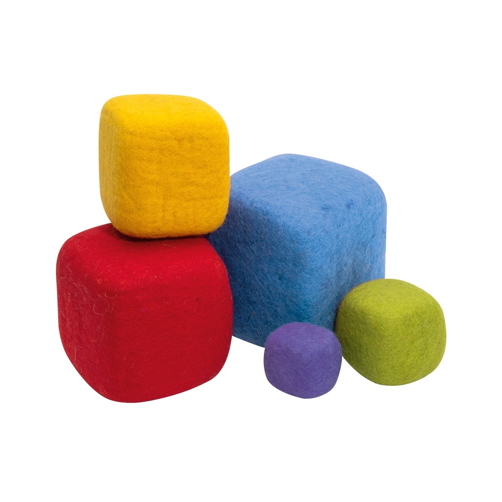 Filz-Stapelwürfel - 5er Set