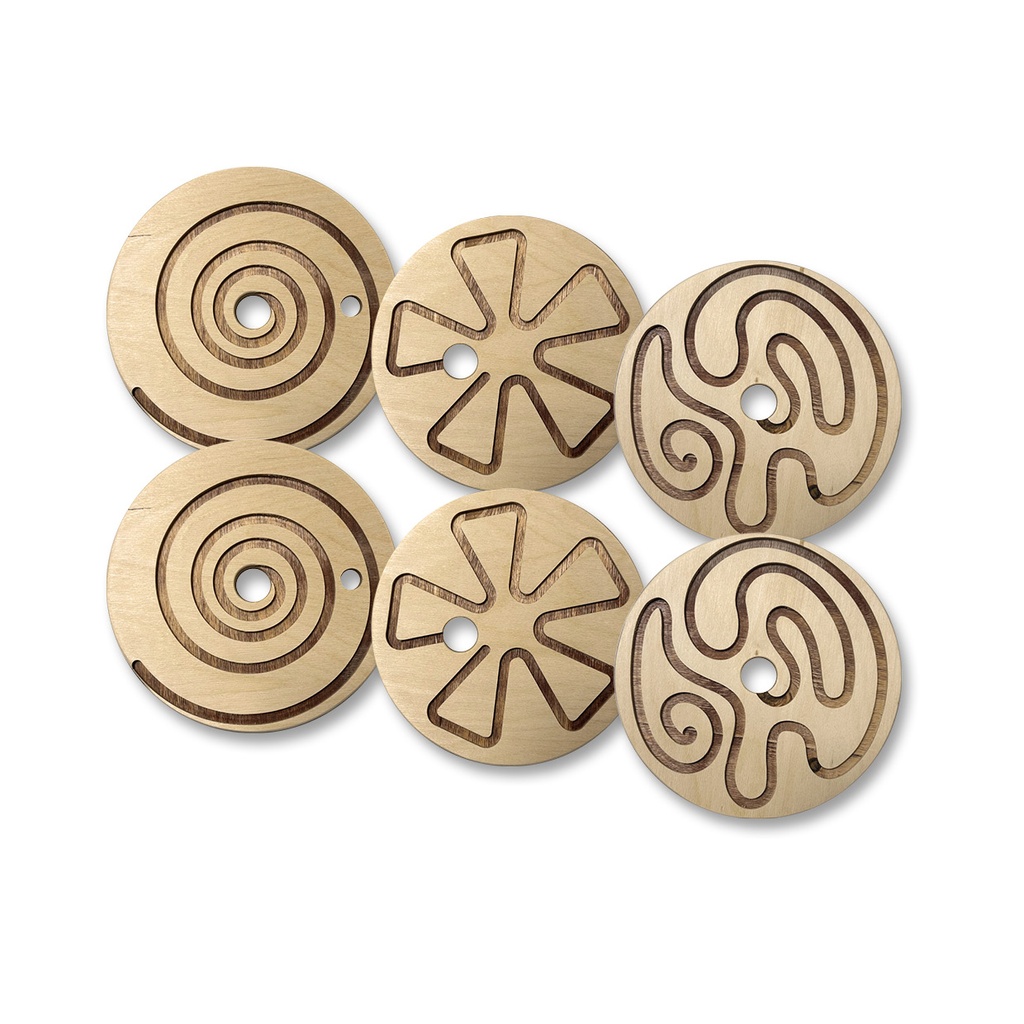 Feinmotorikscheiben 2 x 3er Set  