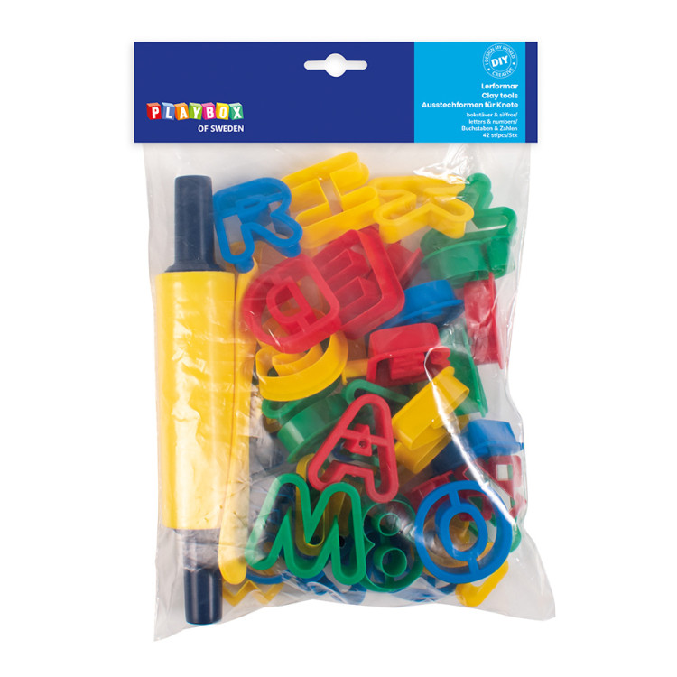 Ausstechformen für Knete - Buchstaben und Zahlen