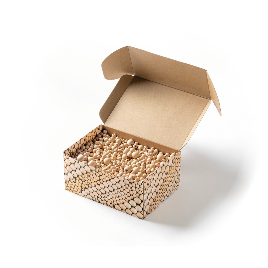 Holzperlen Mega Pack - Natur