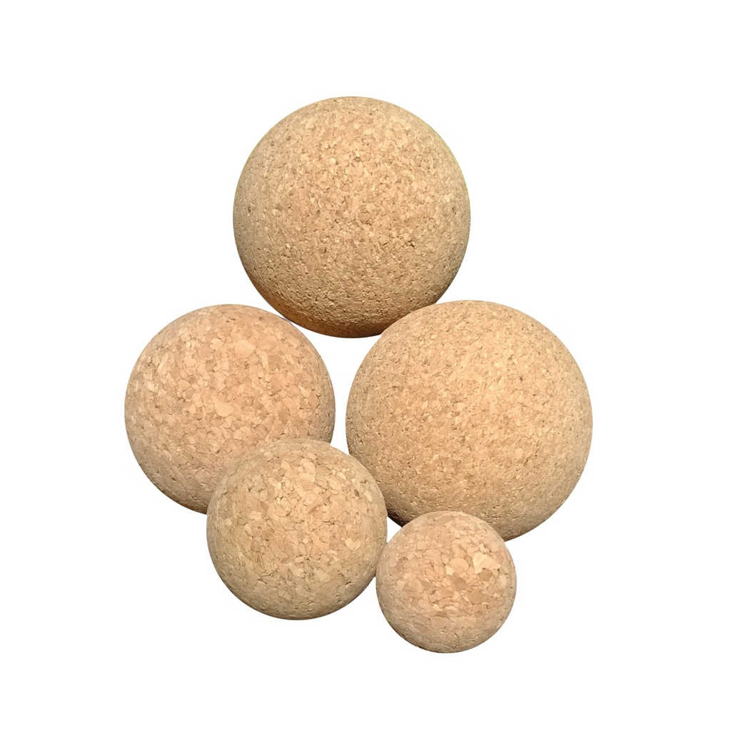 Korkbausteine - 5 Natur Kugeln