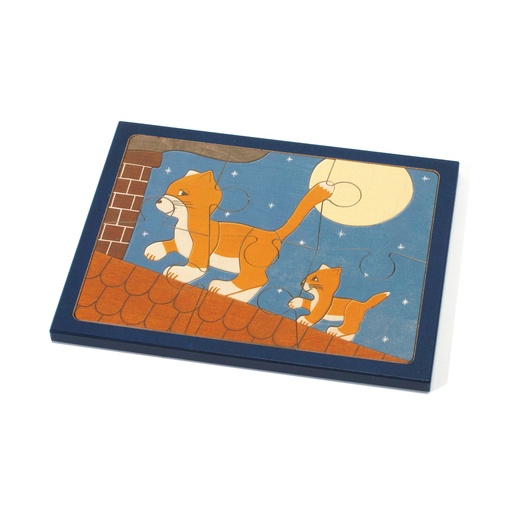 [104189] Holz-Puzzle - 30 Teile Katze auf dem Dach
