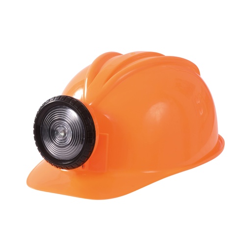 [105071] Bauhelm mit Lampe orange