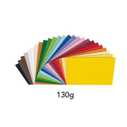 [113057] Tonpapier A4, 500 Blatt, 130g, 25 Farben sortiert
