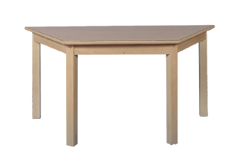[110068] Trapez Tisch Buche massiv 160 x 80 cm