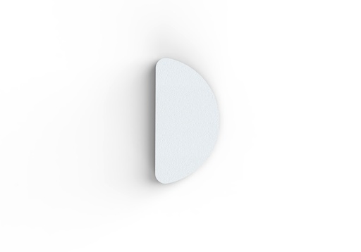 [115070] Selbstklebendes Akustikpaneel Halbkreis WEISS - 8 Stück (31x61,75x4,5cm)