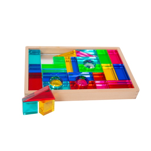 [103356] Transparente Regenbogen-Spiegel-Bausteine 